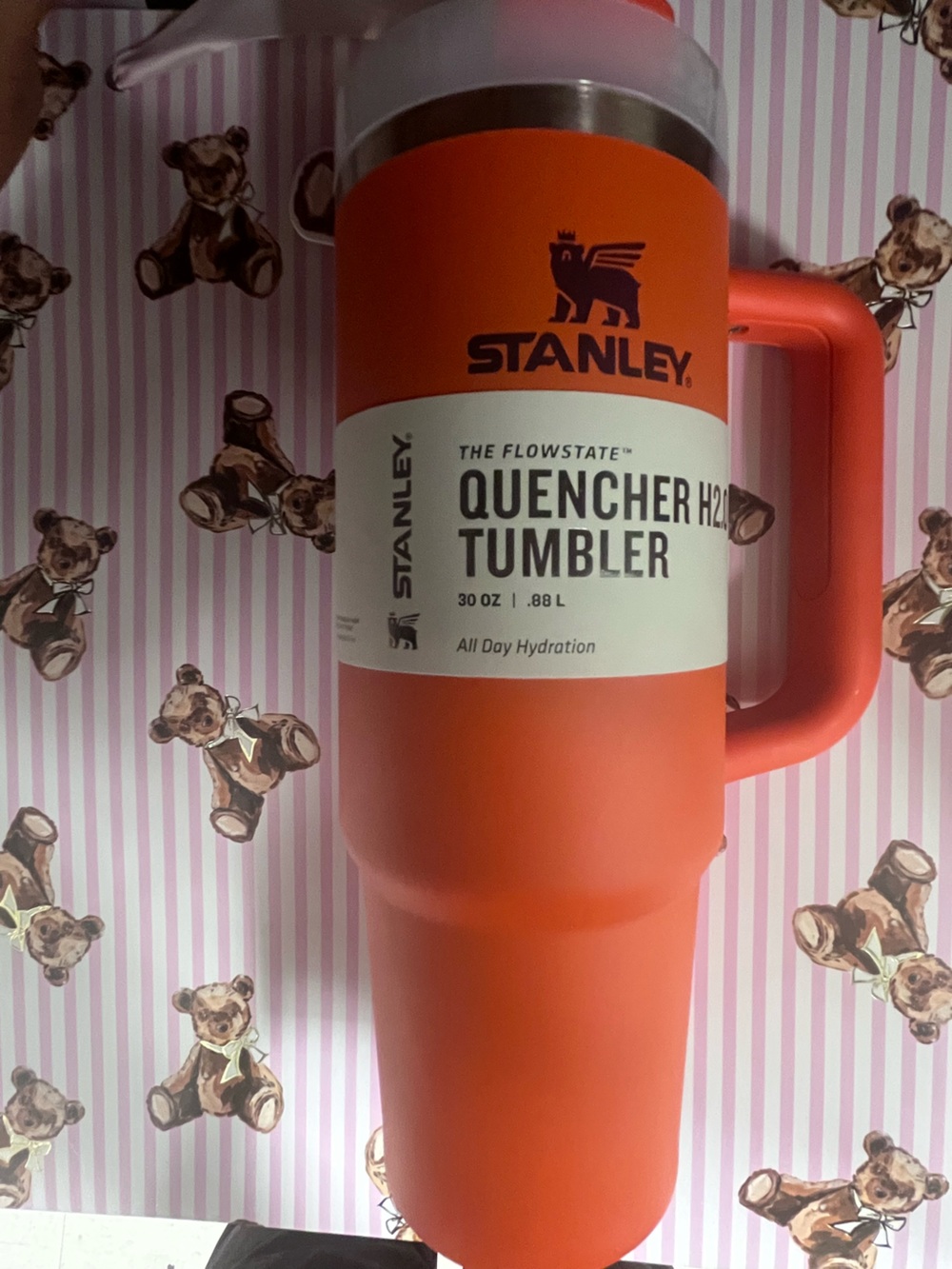 Stanley Insulated 30oz  flowstate Tumbler quencher Handle tiger lilly Orange - Picture 2 of 3